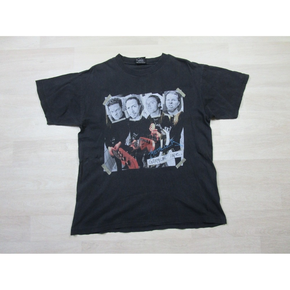 Vintage Metallica T Shirt (L) 1990's‎ Garage Inc. Graphic Giant Tag Band Photo